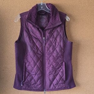 L.L. Bean Women's Deep Purple Quilted Vest Size M